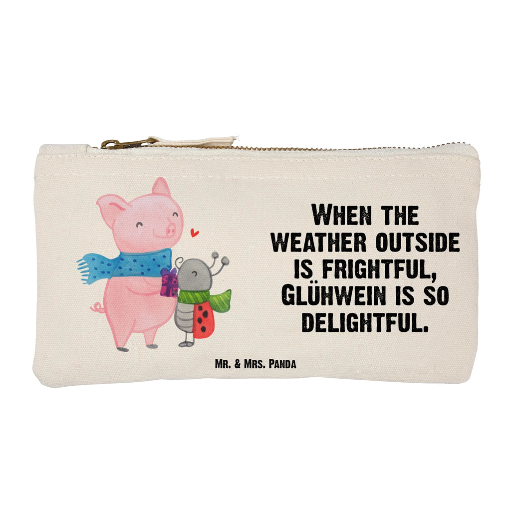 Schminktasche Glühschwein Smörle Schminktasche, Kosmetiktasche, Kosmetikbeutel, Stiftemäppchen, Etui, Federmappe, Makeup, XXL, Schminketui, Kosmetiketui, Schlamperetui, Winter, Weihnachten, Weihnachtsdeko, Nikolaus, Advent, Heiligabend, Wintermotiv, Handgezeichnetes Glühschwein, Kreatives Glühschwein Design, Winterlicher Glühwein Spruch, Glühwein Liebhaber Geschenk, Herzliches Marienkäfer Motiv, Marienkäfer in Winterkleidung, Glühwein ist köstlich Spruch, Smörle der stolze Marienkäfer, Süßer Marienkäfer gibt Geschenk, Romantische Geschenkidee Glühwein