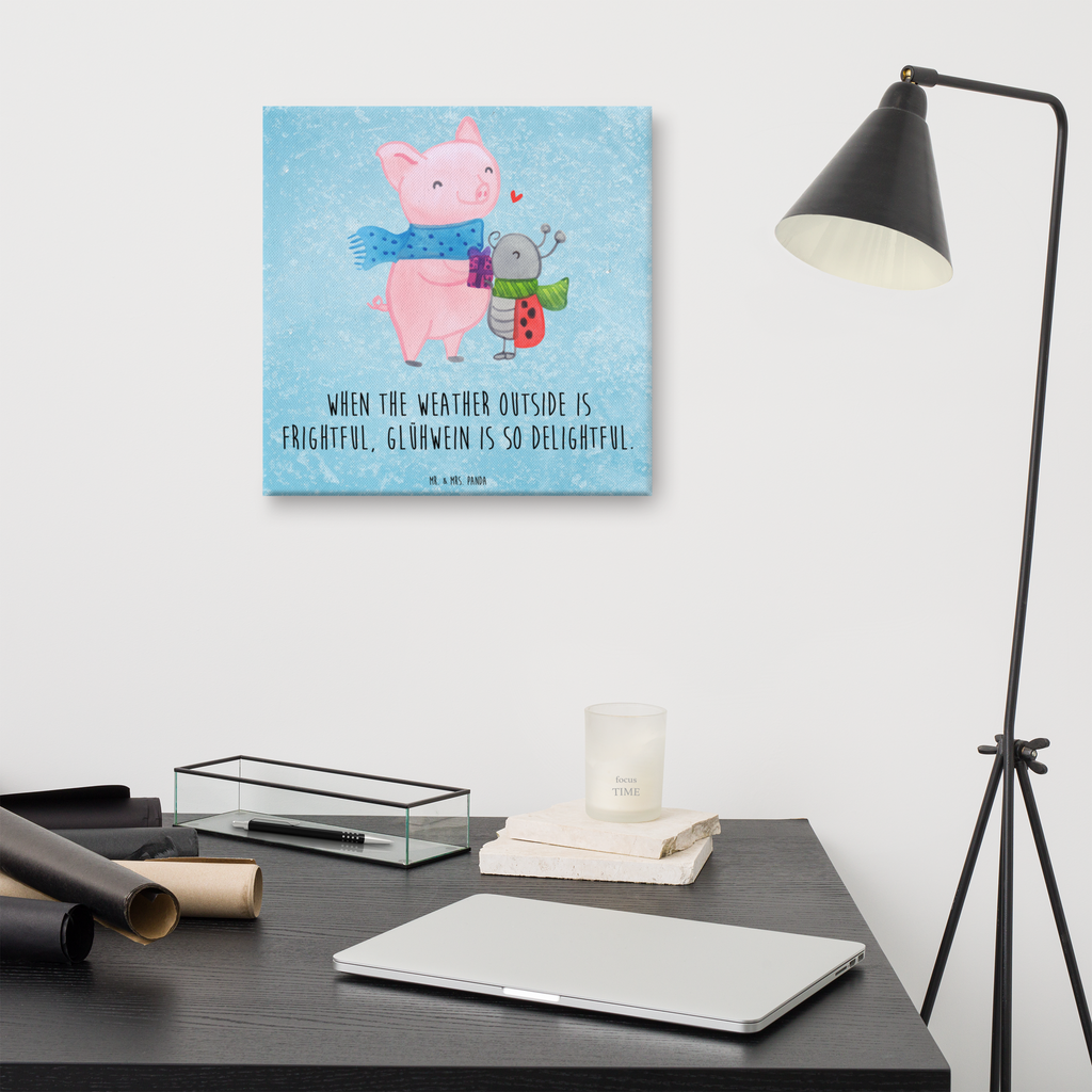 Leinwand Bild Glühschwein Smörle Leinwand, Bild, Kunstdruck, Wanddeko, Dekoration, Winter, Weihnachten, Weihnachtsdeko, Nikolaus, Advent, Heiligabend, Wintermotiv, Handgezeichnetes Glühschwein, Kreatives Glühschwein Design, Winterlicher Glühwein Spruch, Glühwein Liebhaber Geschenk, Herzliches Marienkäfer Motiv, Marienkäfer in Winterkleidung, Glühwein ist köstlich Spruch, Smörle der stolze Marienkäfer, Süßer Marienkäfer gibt Geschenk, Romantische Geschenkidee Glühwein