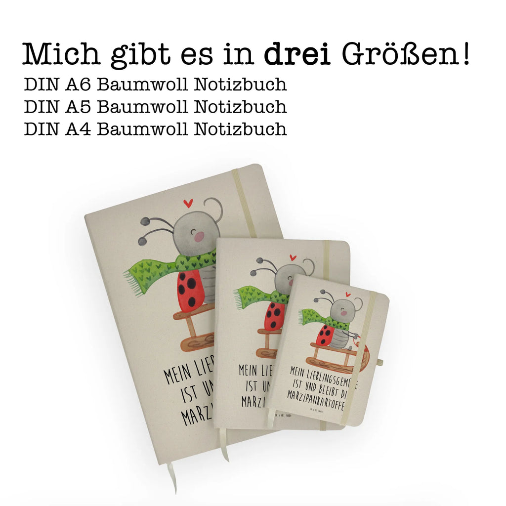 Baumwoll Notizbuch Smörle Rodeln Notizen, Eintragebuch, Tagebuch, Notizblock, Adressbuch, Journal, Kladde, Skizzenbuch, Notizheft, Schreibbuch, Schreibheft, Winter, Weihnachten, Weihnachtsdeko, Nikolaus, Advent, Heiligabend, Wintermotiv, Schlittenfahren, Smörle, Marzipan