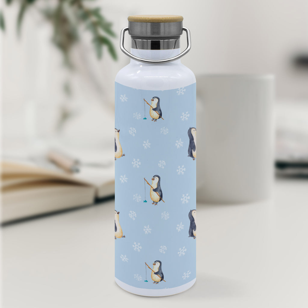 Trinkflasche Pinguin marschieren Muster Thermosflasche, Isolierflasche, Edelstahl, Trinkflasche, isoliert, Wamrhaltefunktion, Sportflasche, Flasche zum Sport, Sportlerflasche, Pinguin, Pinguine, Frühaufsteher, Langschläfer, Bruder, Schwester, Familie