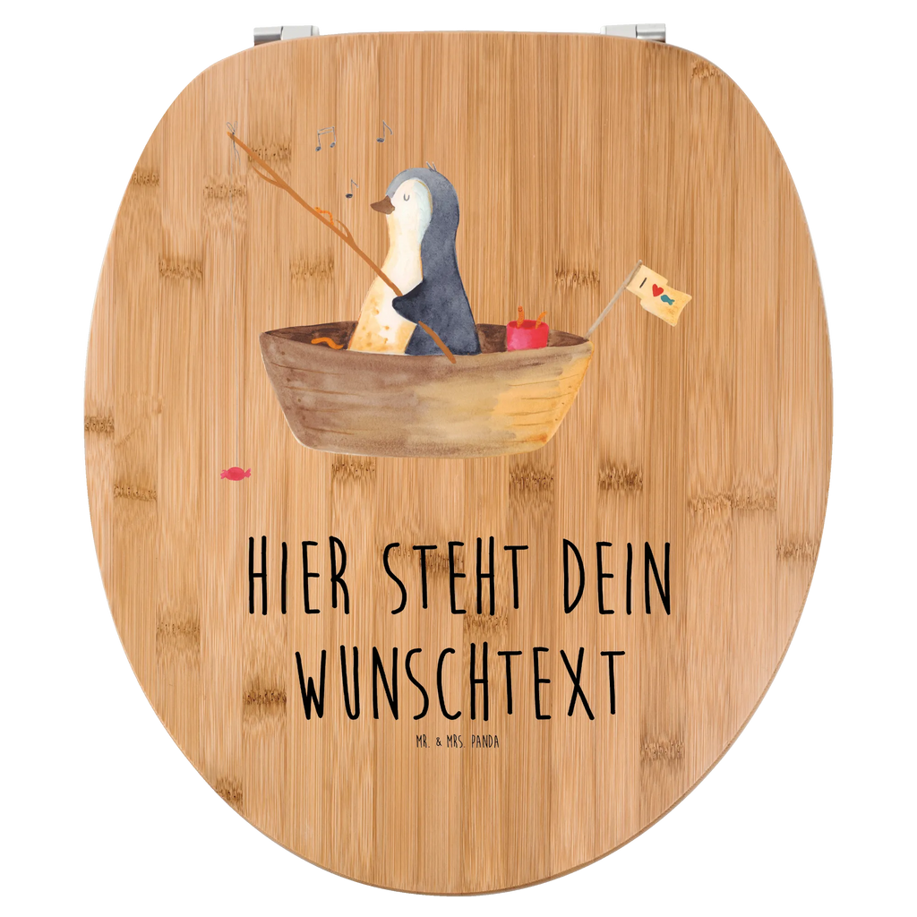 Personalisierter WC Sitz Motiv Pinguin Angelboot Personalisierte Klobrille, Personalisierter Klodeckel, Personalisierter Toilettendeckel, Personalisierter WC-Sitz, Toilettendeckel mit Namen, WC Sitz mit Namen, Pinguin, Pinguine, Angeln, Boot, Angelboot, Lebenslust, Leben, genießen, Motivation, Neustart, Neuanfang, Trennung, Scheidung, Geschenkidee Liebeskummer