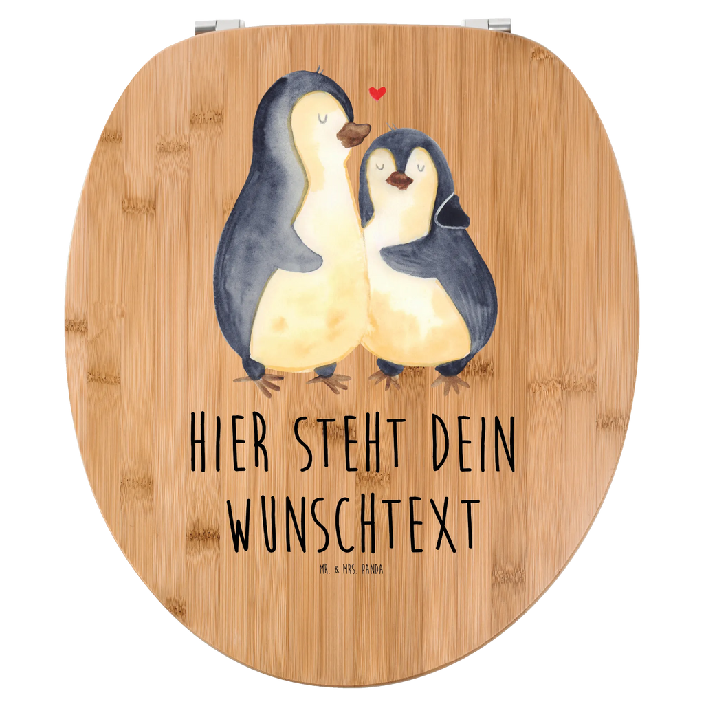 Personalisierter WC Sitz Motiv Pinguin umarmend Personalisierte Klobrille, Personalisierter Klodeckel, Personalisierter Toilettendeckel, Personalisierter WC-Sitz, Toilettendeckel mit Namen, WC Sitz mit Namen, Pinguin, Liebe, Liebespaar, Liebesbeweis, Liebesgeschenk, Verlobung, Jahrestag, Hochzeitstag, Hochzeit, Hochzeitsgeschenk