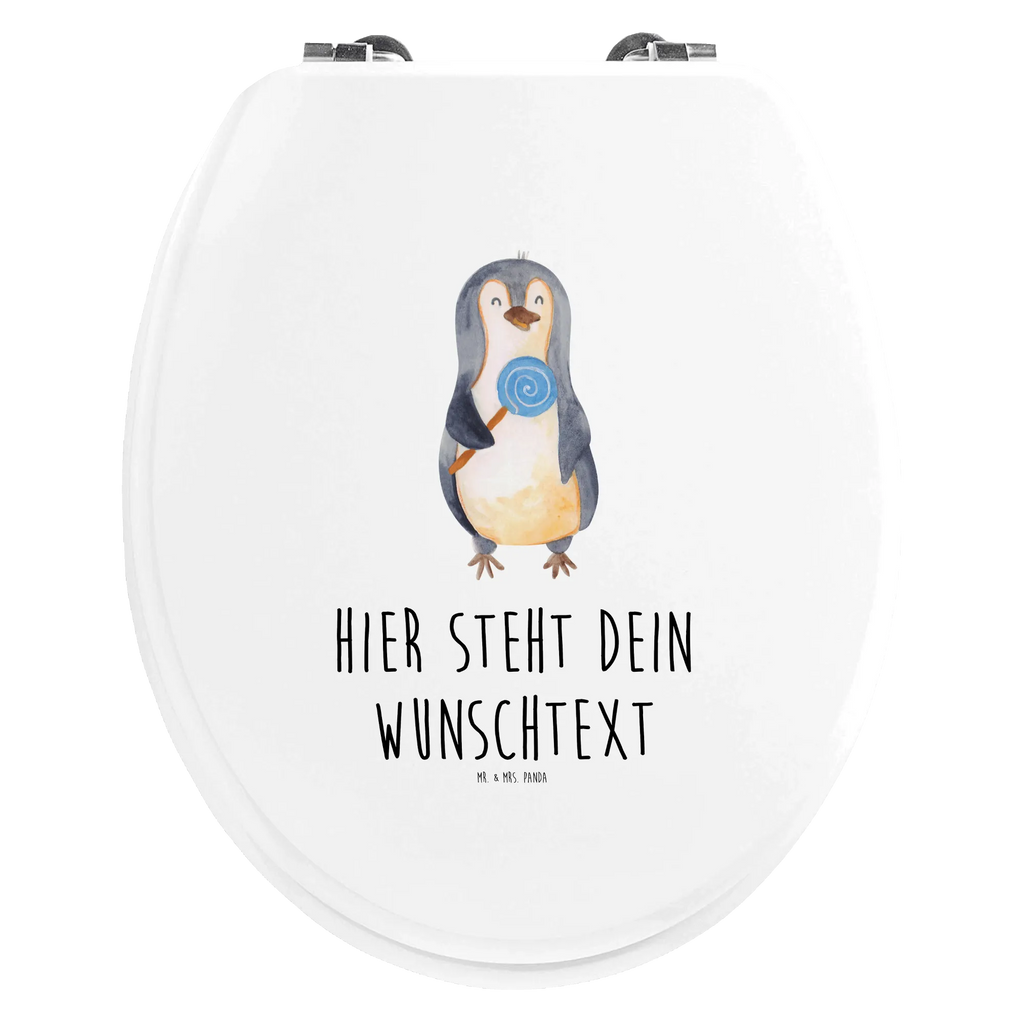 Personalisierter WC Sitz Motiv Pinguin Lolli Personalisierte Klobrille, Personalisierter Klodeckel, Personalisierter Toilettendeckel, Personalisierter WC-Sitz, Toilettendeckel mit Namen, WC Sitz mit Namen, Pinguin, Pinguine, Lolli, Süßigkeiten, Blödsinn, Spruch, Rebell, Gauner, Ganove, Rabauke