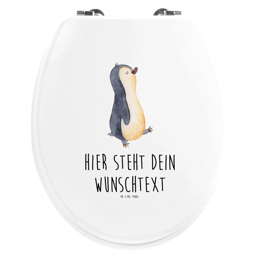 Personalisierter WC Sitz Motiv Pinguin marschierend Personalisierte Klobrille, Personalisierter Klodeckel, Personalisierter Toilettendeckel, Personalisierter WC-Sitz, Toilettendeckel mit Namen, WC Sitz mit Namen, Pinguin, Pinguine, Frühaufsteher, Langschläfer, Bruder, Schwester, Familie