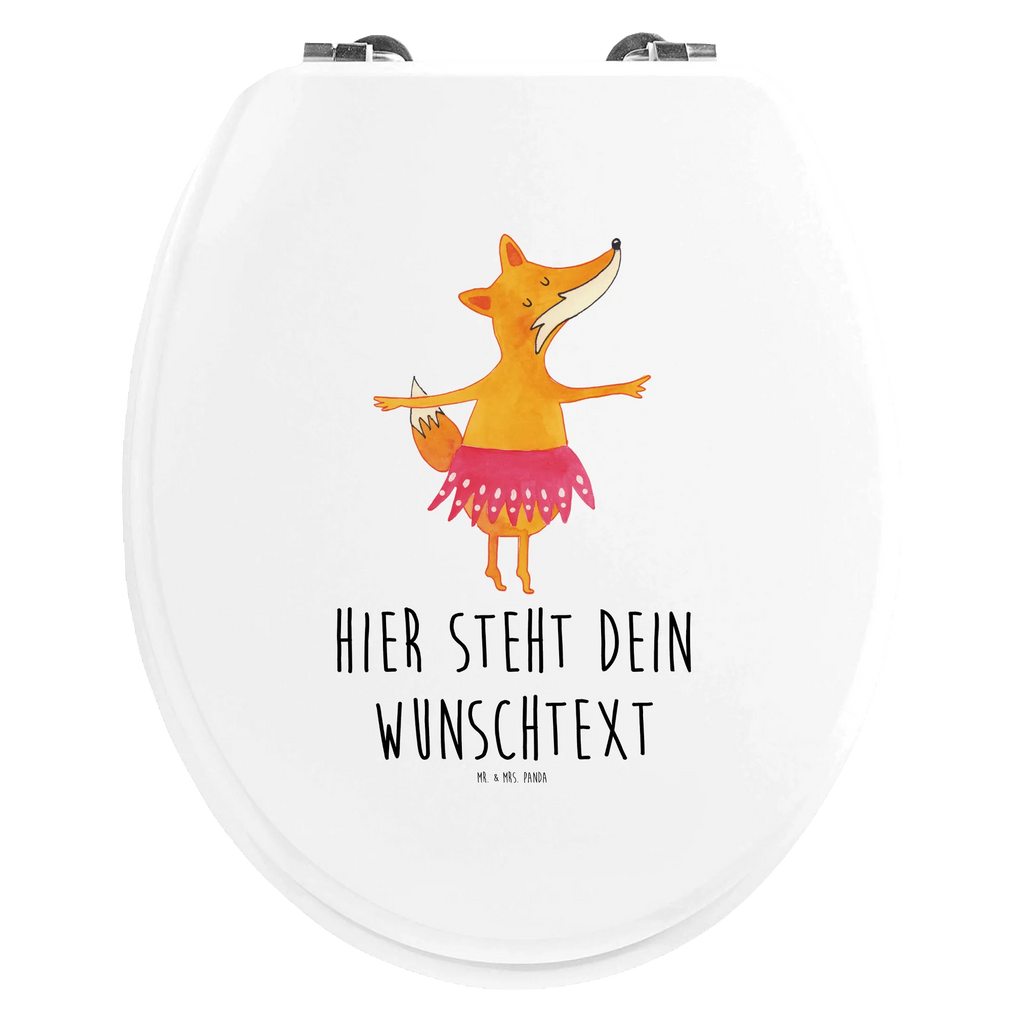 Personalisierter WC Sitz Motiv Fuchs Ballerina Personalisierte Klobrille, Personalisierter Klodeckel, Personalisierter Toilettendeckel, Personalisierter WC-Sitz, Toilettendeckel mit Namen, WC Sitz mit Namen, Fuchs, Fuchs Spruch, Füchse, Füchsin, Ballerina, Ballett, Tänzerin, Tanzen, Party, Einladung, Geburtstag