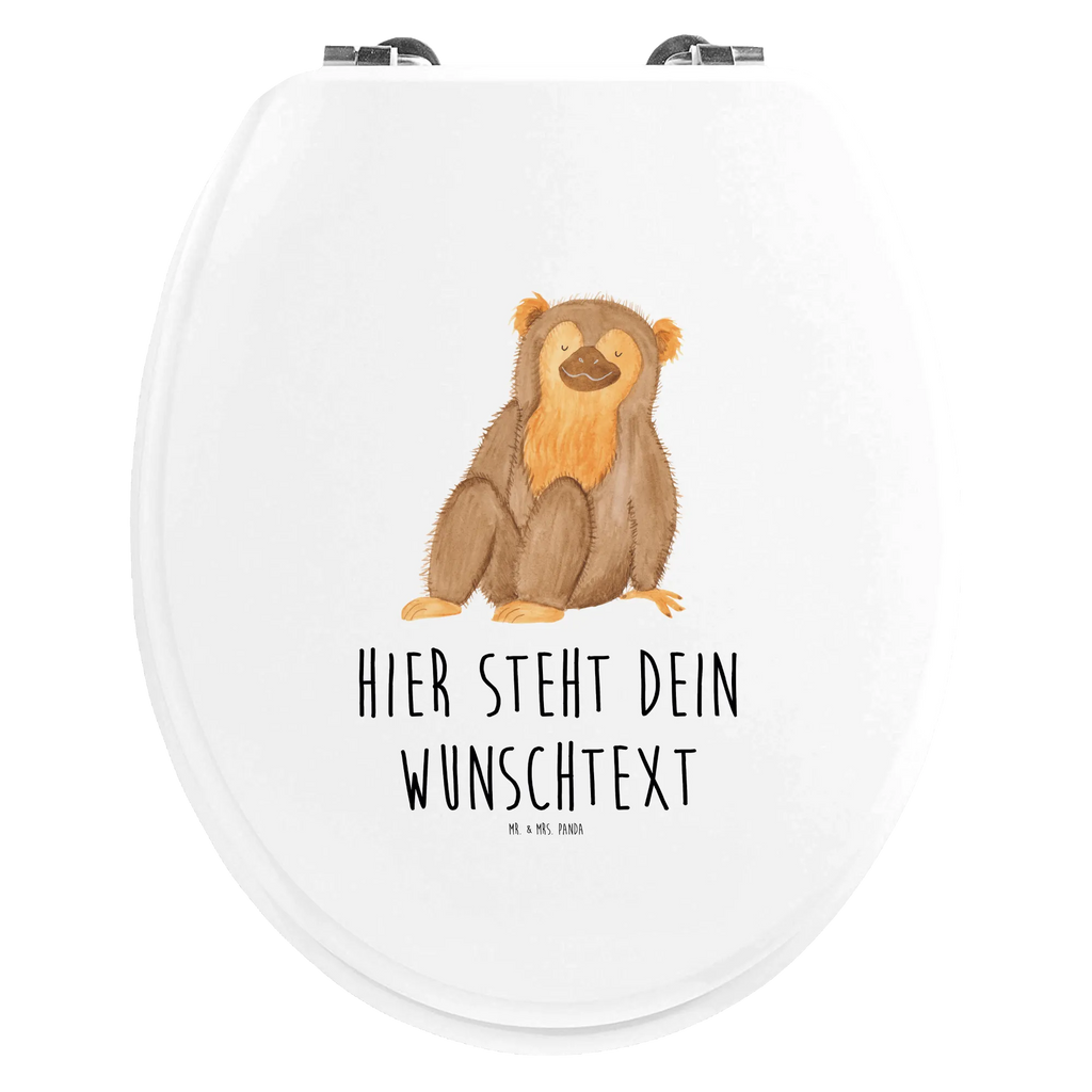 Personalisierter WC Sitz Motiv Affe Personalisierte Klobrille, Personalisierter Klodeckel, Personalisierter Toilettendeckel, Personalisierter WC-Sitz, Toilettendeckel mit Namen, WC Sitz mit Namen, Afrika, Wildtiere, Affe, Äffchen, Affen, Selbstliebe, Respekt, Motivation, Selbstachtung, Liebe, Selbstbewusstsein, Selfcare