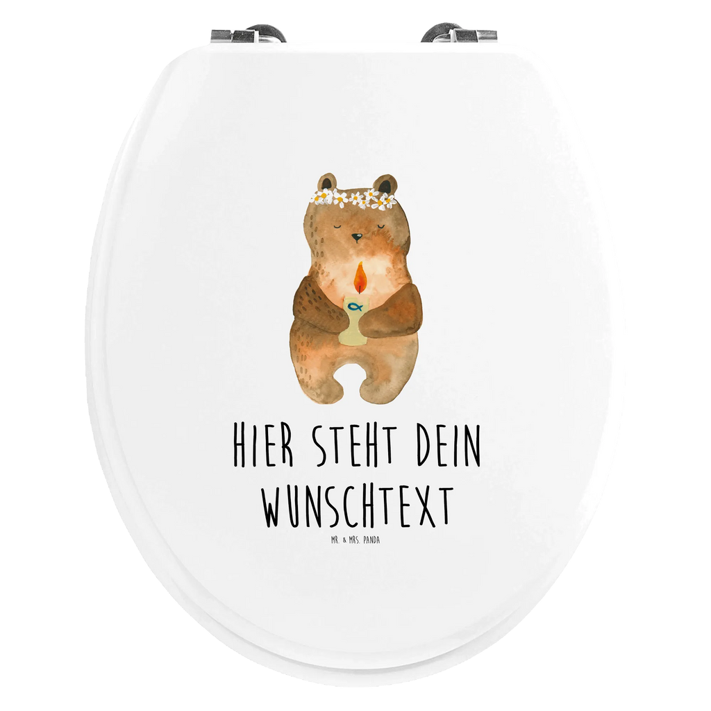 Personalisierter WC Sitz Motiv Kommunion-Bär Personalisierte Klobrille, Personalisierter Klodeckel, Personalisierter Toilettendeckel, Personalisierter WC-Sitz, Toilettendeckel mit Namen, WC Sitz mit Namen, Bär, Teddy, Teddybär, Kommunion, Gottes Segen, Taufkerze, katholisch