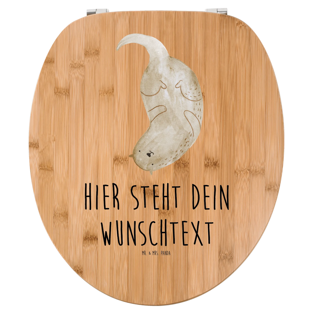 Personalisierter WC Sitz Motiv Otter kopfüber Personalisierte Klobrille, Personalisierter Klodeckel, Personalisierter Toilettendeckel, Personalisierter WC-Sitz, Toilettendeckel mit Namen, WC Sitz mit Namen, Otter, Fischotter, Seeotter, Otter Seeotter See Otter