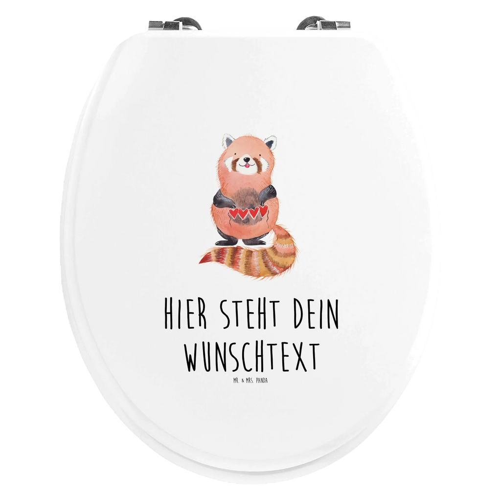 Personalisierter WC Sitz Motiv Roter Panda Personalisierte Klobrille, Personalisierter Klodeckel, Personalisierter Toilettendeckel, Personalisierter WC-Sitz, Toilettendeckel mit Namen, WC Sitz mit Namen, Tiermotive, Gute Laune, lustige Sprüche, Tiere, Panda, Liebe, Rot, Herz, Liebling, Lieblingsmensch