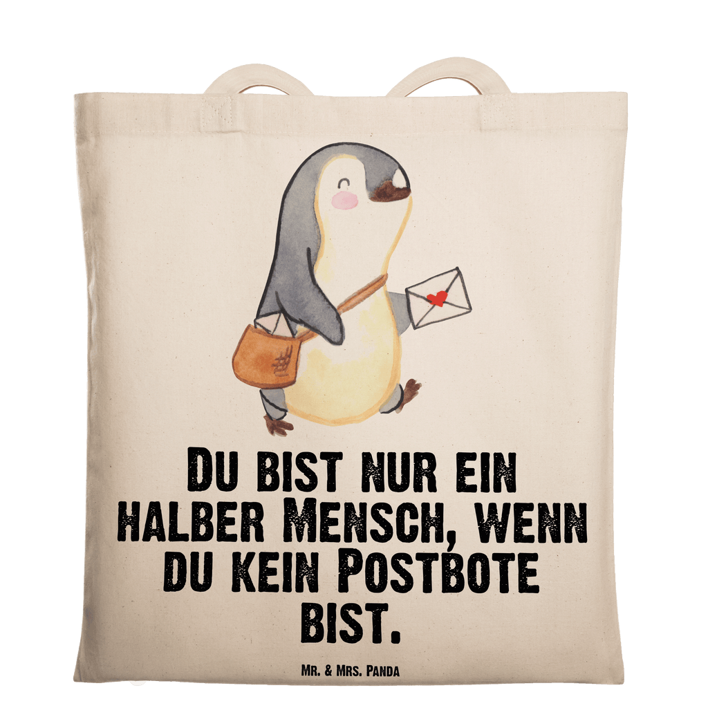 Tragetasche Postbote mit Herz Beuteltasche, Beutel, Einkaufstasche, Jutebeutel, Stoffbeutel, Tasche, Shopper, Umhängetasche, Strandtasche, Schultertasche, Stofftasche, Tragetasche, Badetasche, Jutetasche, Einkaufstüte, Laptoptasche, Beruf, Ausbildung, Jubiläum, Abschied, Rente, Kollege, Kollegin, Geschenk, Schenken, Arbeitskollege, Mitarbeiter, Firma, Danke, Dankeschön, Postbote, Briefzusteller, Briefträger, Postler