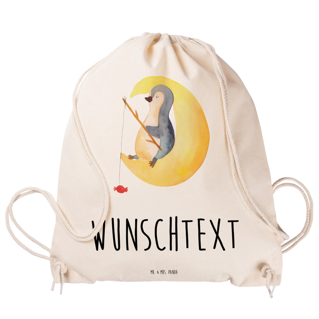 Personalisierter Sportbeutel Pinguin Mond Personalisierter Sportbeutel, Personalisierter Beutel, Personalisierte Sporttasche, Personalisierter Tasche, Personalisierter Stoffbeutel, Personalisierter Sportbeutel Kinder, Sportbeutel mit Namen, Turnbeutel mit Namen, Beutel mit Namen, Sporttasche mit Namen, Tasche mit Namen, Stoffbeutel mit Namen, Sportbeutel Kinder mit Namen, Wunschtext, Wunschnamen, Personalisierbar, Personalisierung, Pinguin, Pinguine, Spruch, schlafen, Nachtruhe, Einschlafen, Schlafzimmer, Schlafstörungen, Gästezimmer