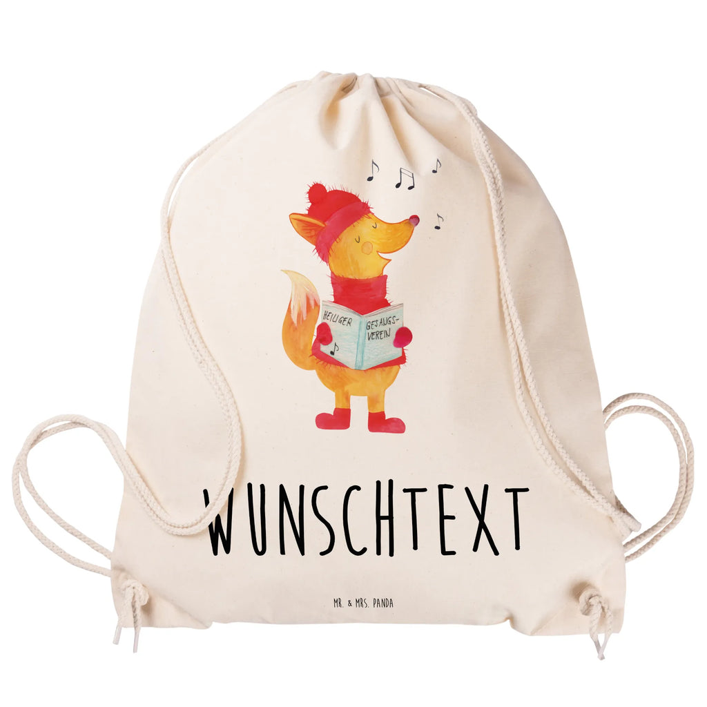 Personalisierter Sportbeutel Fuchs Sänger Personalisierter Sportbeutel, Personalisierter Beutel, Personalisierte Sporttasche, Personalisierter Tasche, Personalisierter Stoffbeutel, Personalisierter Sportbeutel Kinder, Sportbeutel mit Namen, Turnbeutel mit Namen, Beutel mit Namen, Sporttasche mit Namen, Tasche mit Namen, Stoffbeutel mit Namen, Sportbeutel Kinder mit Namen, Wunschtext, Wunschnamen, Personalisierbar, Personalisierung, Winter, Weihnachten, Weihnachtsdeko, Nikolaus, Advent, Heiligabend, Wintermotiv, Fuchs, Füchse, Sänger, Geschenk Sänger, Singen, Weihnachtslieder