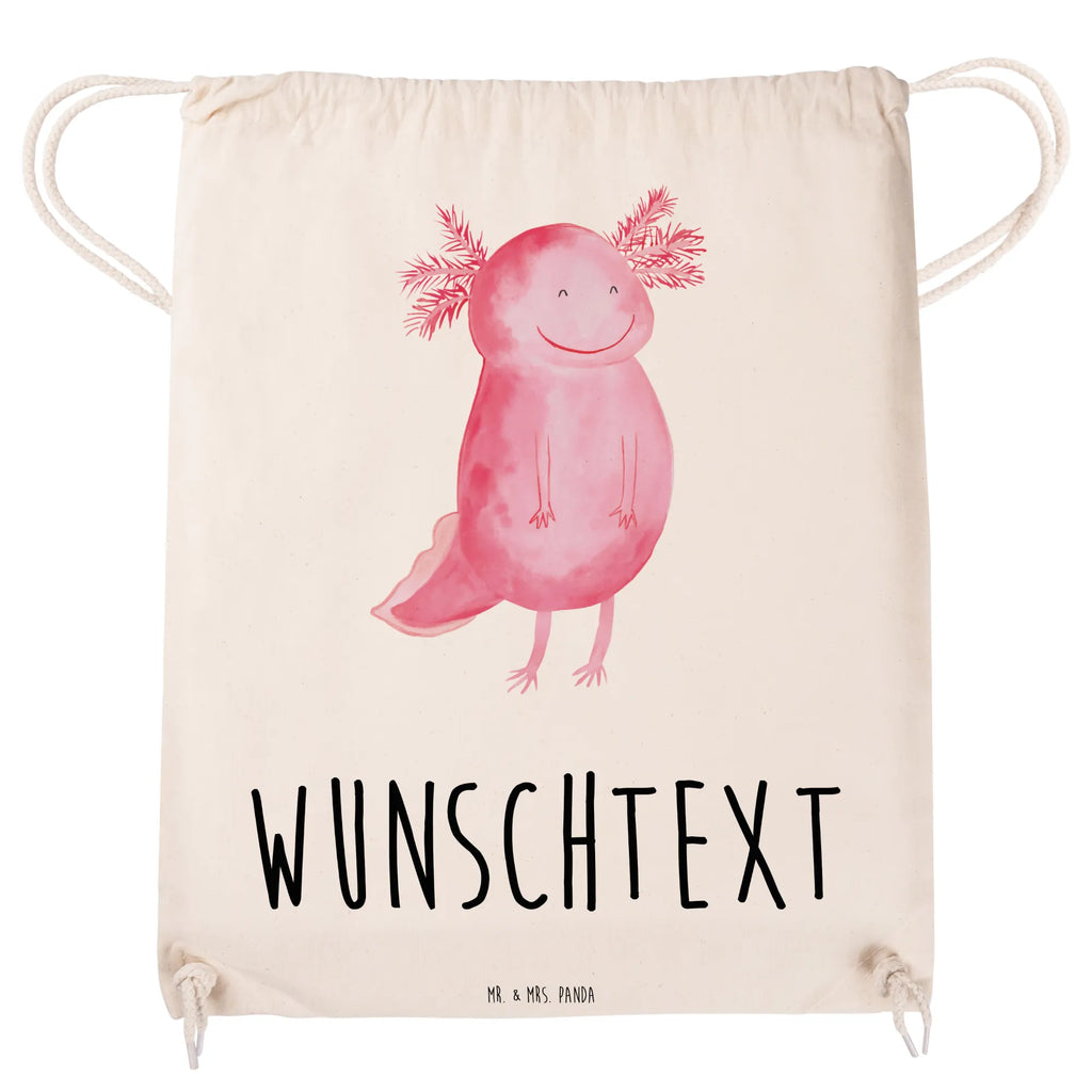 Personalisierter Sportbeutel Axolotl glücklich Personalisierter Sportbeutel, Personalisierter Beutel, Personalisierte Sporttasche, Personalisierter Tasche, Personalisierter Stoffbeutel, Personalisierter Sportbeutel Kinder, Sportbeutel mit Namen, Turnbeutel mit Namen, Beutel mit Namen, Sporttasche mit Namen, Tasche mit Namen, Stoffbeutel mit Namen, Sportbeutel Kinder mit Namen, Wunschtext, Wunschnamen, Personalisierbar, Personalisierung, Axolotl, Molch, Axolot, Schwanzlurch, Lurch, Lurche, Motivation, gute Laune