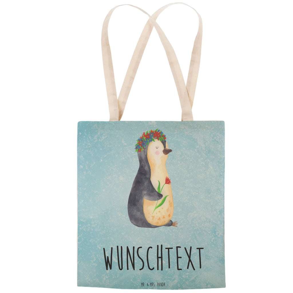 Personalisierte Einkaufstasche Pinguin Blumenkranz Personalisierte Tragetasche, Personalisierte Tasche, Personalisierter Beutel, Personalisierte Stofftasche, Personalisierte Baumwolltasche, Personalisierte Umhängetasche, Personalisierter Shopper, Personalisierte Einkaufstasche, Personalisierte Beuteltasche, Tragetasche mit Namen, Tasche mit Namen, Beutel mit Namen, Stofftasche mit Namen, Baumwolltasche mit Namen, Umhängetasche mit Namen, Shopper mit Namen, Einkaufstasche mit Namen, Beuteltasche, Wunschtext, Wunschnamen, Personalisierbar, Personalisierung, Pinguin, Pinguine, Blumenkranz, Universum, Leben, Wünsche, Ziele, Lebensziele, Motivation, Lebenslust, Liebeskummer, Geschenkidee