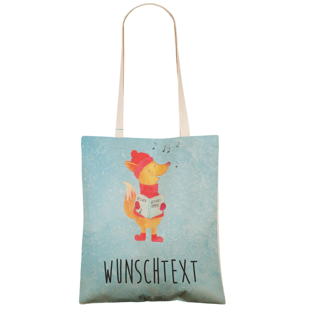 Personalisierte Einkaufstasche Fuchs Sänger Personalisierte Tragetasche, Personalisierte Tasche, Personalisierter Beutel, Personalisierte Stofftasche, Personalisierte Baumwolltasche, Personalisierte Umhängetasche, Personalisierter Shopper, Personalisierte Einkaufstasche, Personalisierte Beuteltasche, Tragetasche mit Namen, Tasche mit Namen, Beutel mit Namen, Stofftasche mit Namen, Baumwolltasche mit Namen, Umhängetasche mit Namen, Shopper mit Namen, Einkaufstasche mit Namen, Beuteltasche, Wunschtext, Wunschnamen, Personalisierbar, Personalisierung, Winter, Weihnachten, Weihnachtsdeko, Nikolaus, Advent, Heiligabend, Wintermotiv, Fuchs, Füchse, Sänger, Geschenk Sänger, Singen, Weihnachtslieder