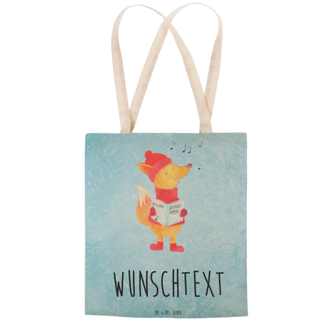 Personalisierte Einkaufstasche Fuchs Sänger Personalisierte Tragetasche, Personalisierte Tasche, Personalisierter Beutel, Personalisierte Stofftasche, Personalisierte Baumwolltasche, Personalisierte Umhängetasche, Personalisierter Shopper, Personalisierte Einkaufstasche, Personalisierte Beuteltasche, Tragetasche mit Namen, Tasche mit Namen, Beutel mit Namen, Stofftasche mit Namen, Baumwolltasche mit Namen, Umhängetasche mit Namen, Shopper mit Namen, Einkaufstasche mit Namen, Beuteltasche, Wunschtext, Wunschnamen, Personalisierbar, Personalisierung, Winter, Weihnachten, Weihnachtsdeko, Nikolaus, Advent, Heiligabend, Wintermotiv, Fuchs, Füchse, Sänger, Geschenk Sänger, Singen, Weihnachtslieder