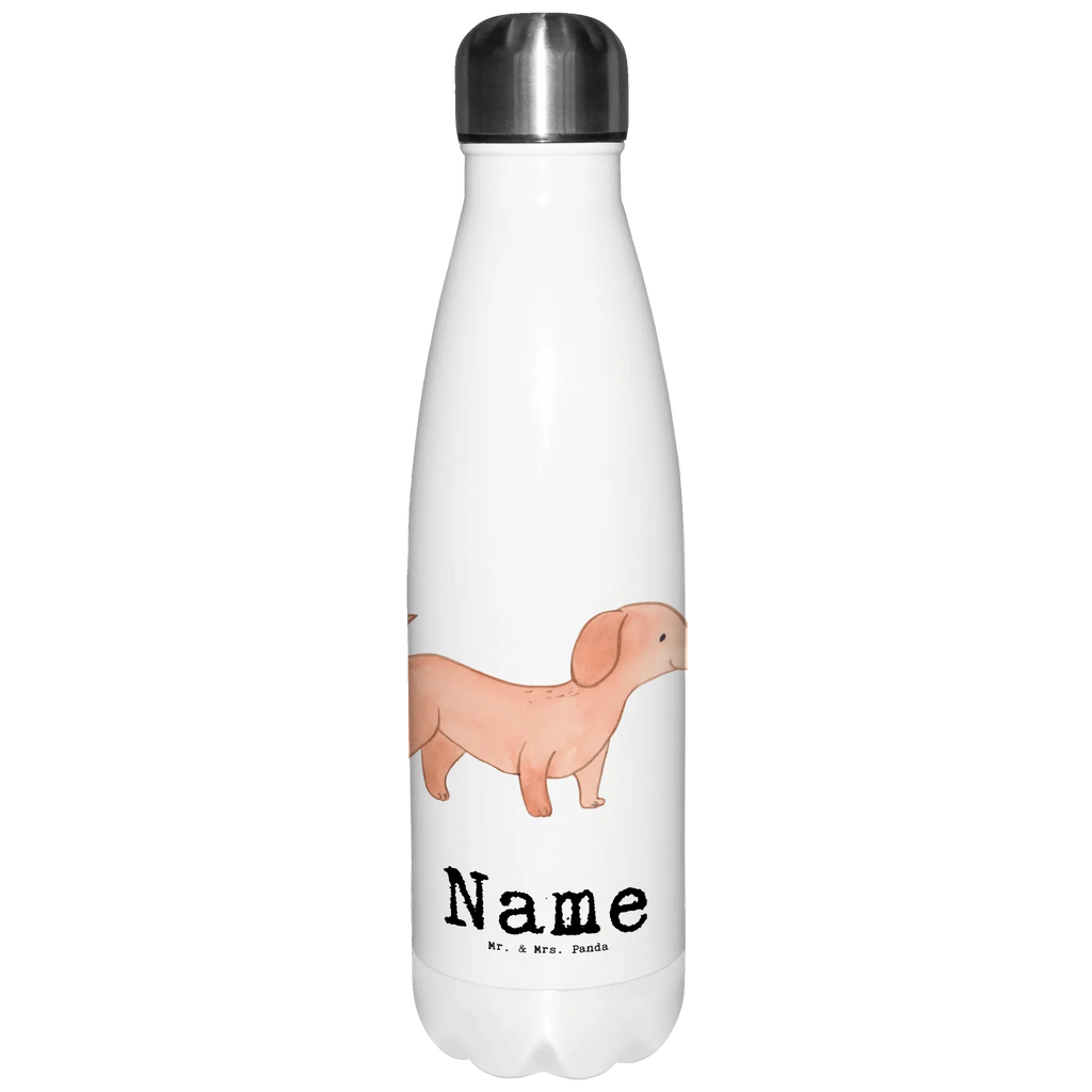 Personalisierte Thermosflasche Dackel Kurzhaardackel Lebensretter Personalisierte Isolierflasche, Personalisierte Thermoflasche, Personalisierte Trinkflasche, Trinkflasche Mit Namen, Wunschname, Bedrucken, Namensflasche, Hund, Hunderasse, Rassehund, Hundebesitzer, Geschenk, Tierfreund, Schenken, Welpe, Teckel, Dachshund, Kurzhaardackel