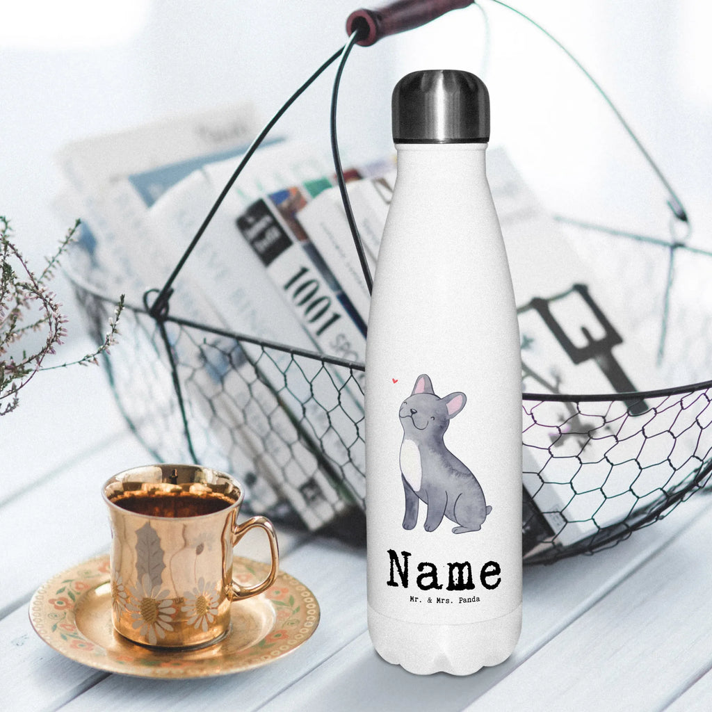 Personalisierte Thermosflasche Französische Bulldogge Lebensretter Personalisierte Isolierflasche, Personalisierte Thermoflasche, Personalisierte Trinkflasche, Trinkflasche Mit Namen, Wunschname, Bedrucken, Namensflasche, Hund, Hunderasse, Rassehund, Hundebesitzer, Geschenk, Tierfreund, Schenken, Welpe, Französische Bulldogge