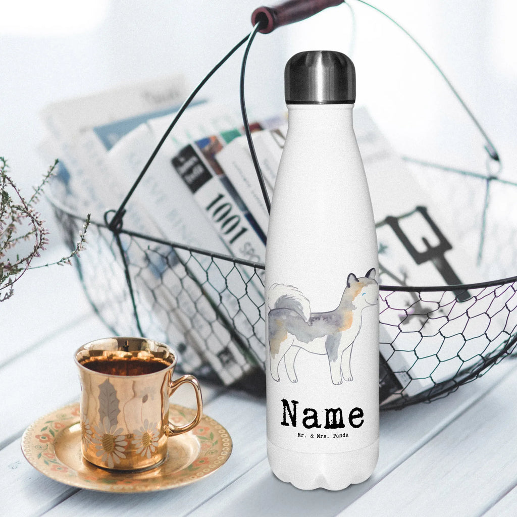 Personalisierte Thermosflasche Siberian Husky Lebensretter Personalisierte Isolierflasche, Personalisierte Thermoflasche, Personalisierte Trinkflasche, Trinkflasche Mit Namen, Wunschname, Bedrucken, Namensflasche, Hund, Hunderasse, Rassehund, Hundebesitzer, Geschenk, Tierfreund, Schenken, Welpe, Siberian Husky