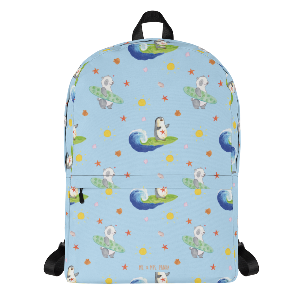 Rucksack Pinguin Surfer Muster Rucksack, Laptoprucksack, Notebookrucksack, Schulrucksack für Laptop, Arbeitsrucksack für Laptop, Reiserucksack für Laptop, Rucksack für Alltag, Rucksack für Schule, Rucksack für Uni, Rucksack für Notebook, Rucksack für Computer, wetterfester Rucksack, regenfester Rucksack, strapazierfähiger Rucksack, Pinguin, Pinguine, surfen, Surfer, Hawaii, Urlaub, Wellen, Wellen reiten, Portugal