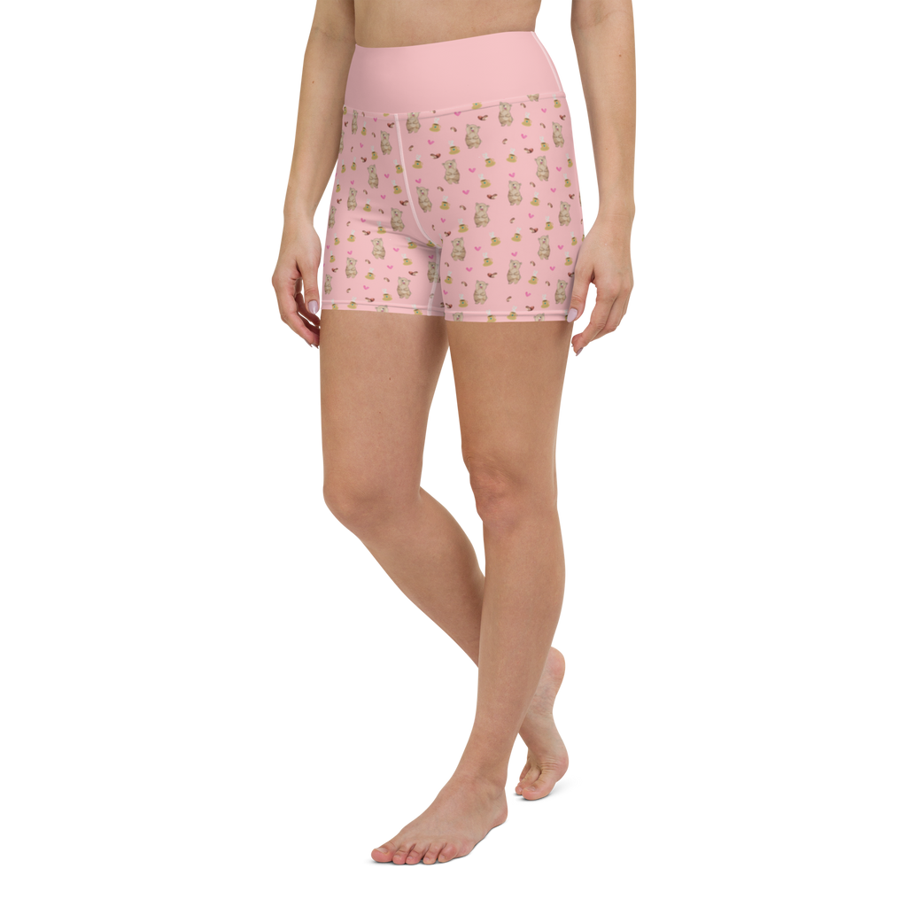 Yoga Shorts Bär Kaffee Muster Yoga Shorts, Yogashorts, Sporthose, Sportshorts, Fitnesshose, Sportshorts Damen, Yoga Shorts Damen, Yogabekleidung, Sportbekleidung, Bär, Teddy, Teddybär, Kaffee, Coffee, Bären, guten Morgen, Morgenroutine, Welt erobern, Welt retten, Motivation