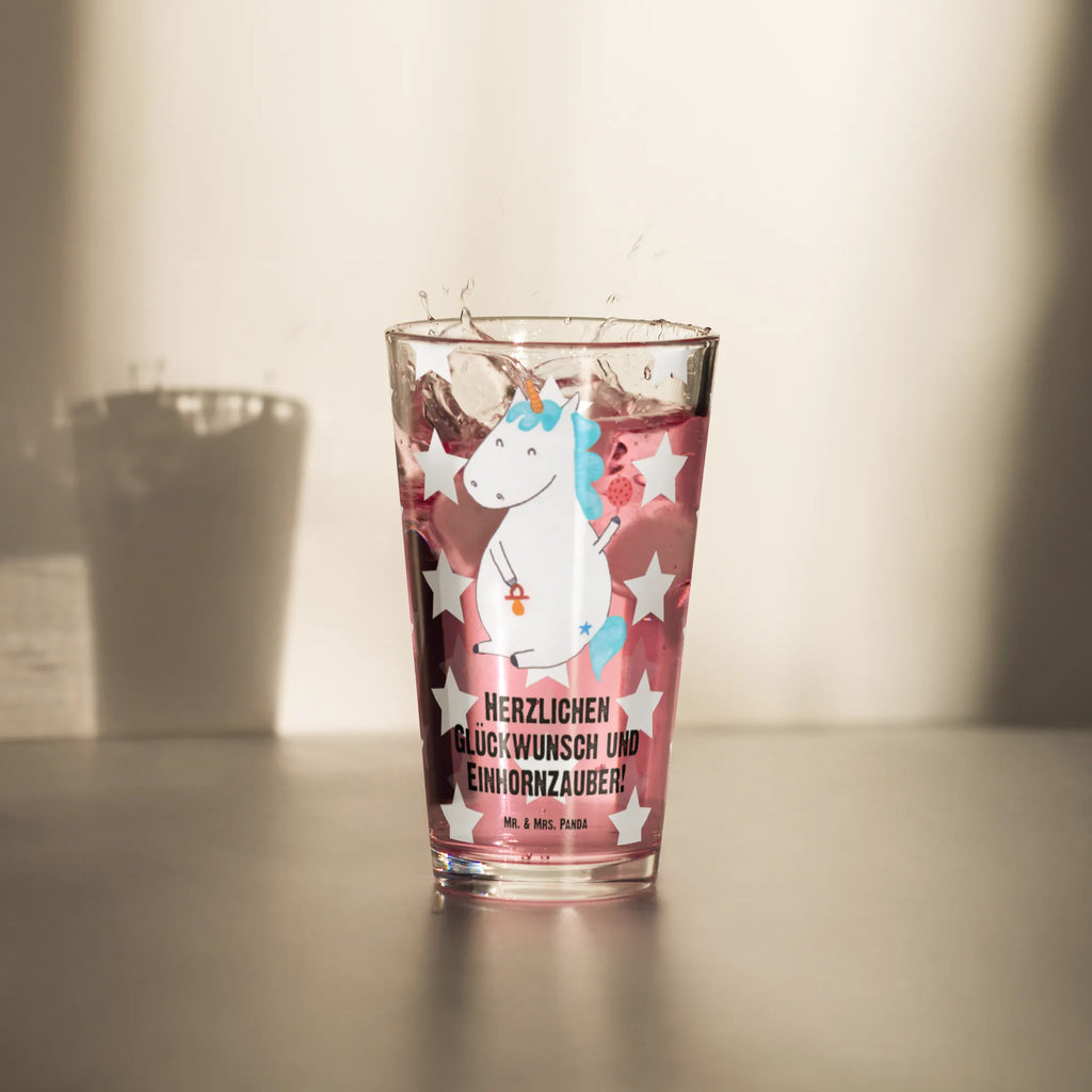 Premium Trinkglas Einhorn Baby Trinkglas, Glas, Pint Glas, Bierglas, Cocktail Glas, Wasserglas, Einhorn, Einhörner, Einhorn Deko, Pegasus, Unicorn, Mutter, Geburt, Geburtstag, erstes Kind, Baby, Babyglück, Nachwuchs, Eltern, Party, Kind, Schnuller