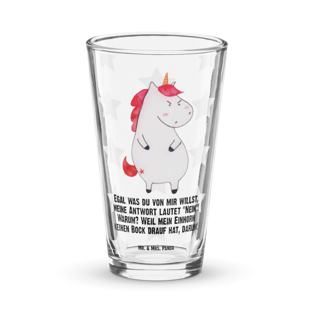 Premium Trinkglas Einhorn wütend Trinkglas, Glas, Pint Glas, Bierglas, Cocktail Glas, Wasserglas, Einhorn, Einhörner, Einhorn Deko, Unicorn, Realität, Ansage, lustlos, nein, Büro, Arbeit, wütend, dumme Fragen, lustig, Spaß, Geschenk