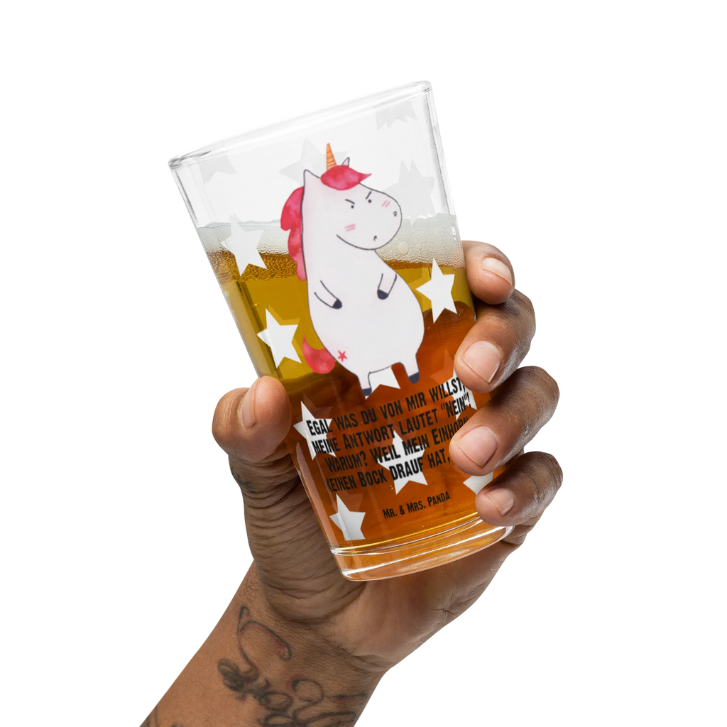 Premium Trinkglas Einhorn wütend Trinkglas, Glas, Pint Glas, Bierglas, Cocktail Glas, Wasserglas, Einhorn, Einhörner, Einhorn Deko, Unicorn, Realität, Ansage, lustlos, nein, Büro, Arbeit, wütend, dumme Fragen, lustig, Spaß, Geschenk