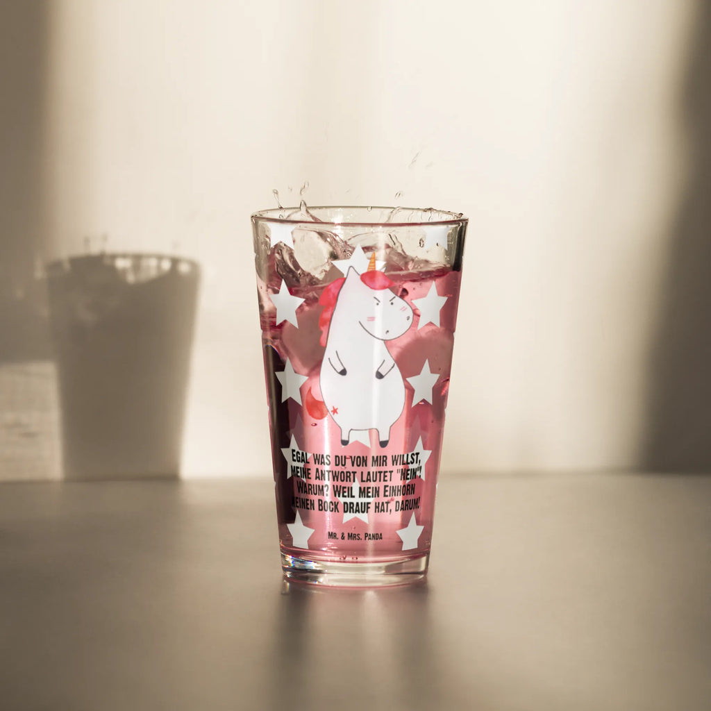 Premium Trinkglas Einhorn wütend Trinkglas, Glas, Pint Glas, Bierglas, Cocktail Glas, Wasserglas, Einhorn, Einhörner, Einhorn Deko, Unicorn, Realität, Ansage, lustlos, nein, Büro, Arbeit, wütend, dumme Fragen, lustig, Spaß, Geschenk