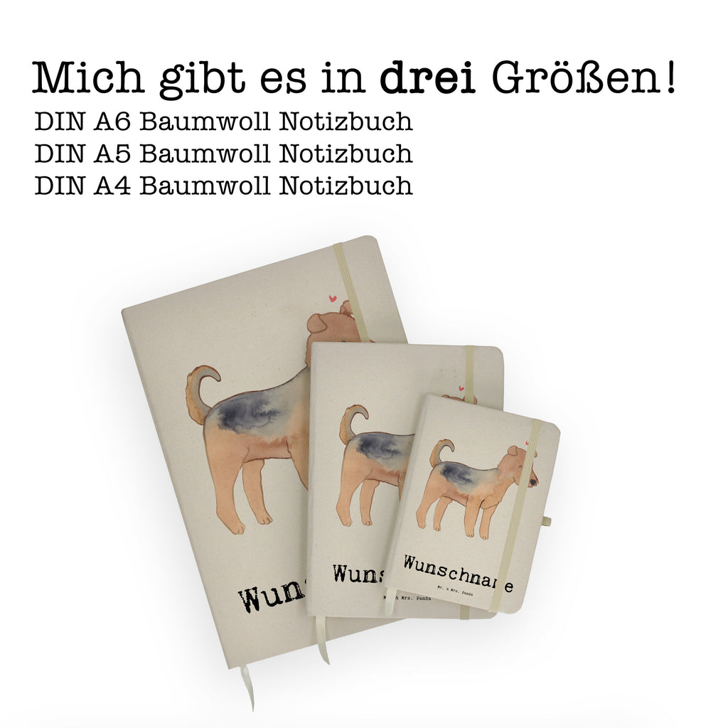 DIN A4 Personalisiertes Notizbuch Airedale Terrier Lebensretter Personalisiertes Notizbuch, Notizbuch mit Namen, Notizbuch bedrucken, Personalisierung, Namensbuch, Namen, Hund, Hunderasse, Rassehund, Hundebesitzer, Geschenk, Tierfreund, Schenken, Welpe