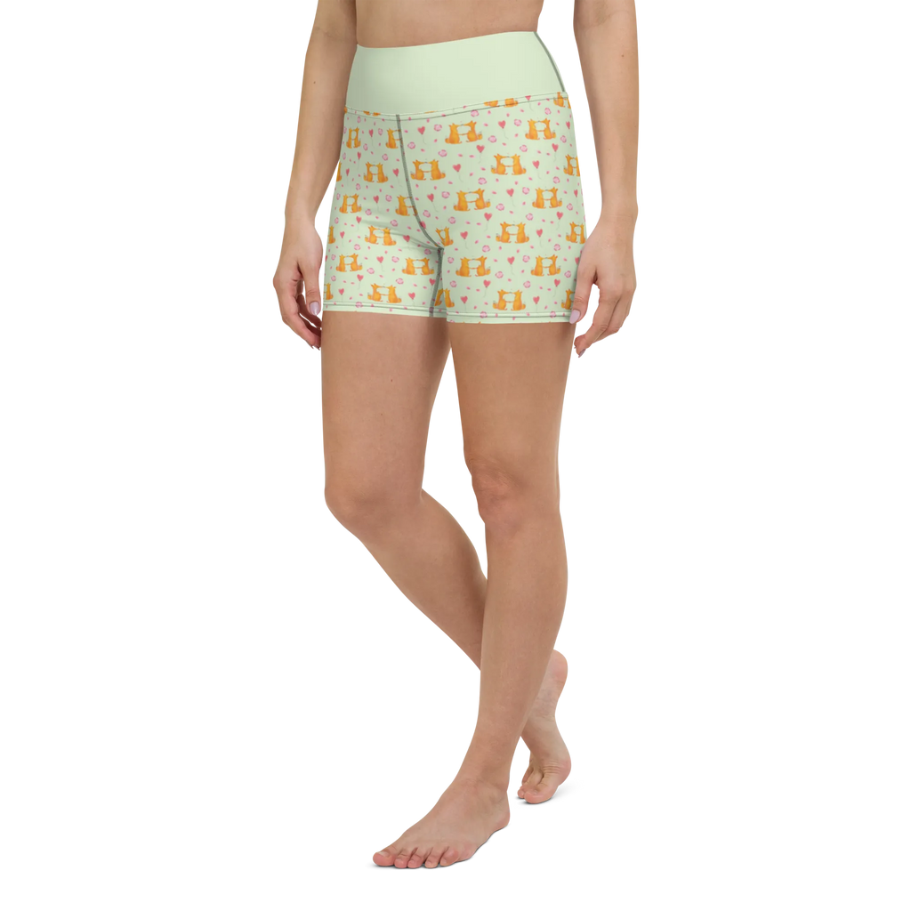 Yoga Shorts Füchse Liebe Muster Yoga Shorts, Yogashorts, Sporthose, Sportshorts, Fitnesshose, Sportshorts Damen, Yoga Shorts Damen, Yogabekleidung, Sportbekleidung, Fuchs, Füchse, Fox, Liebe, Liebespaar, Paar, Partner, Freundin, Freund, Ehe, Verlobte, Ehemann, Ehefrau, Liebesbeweis