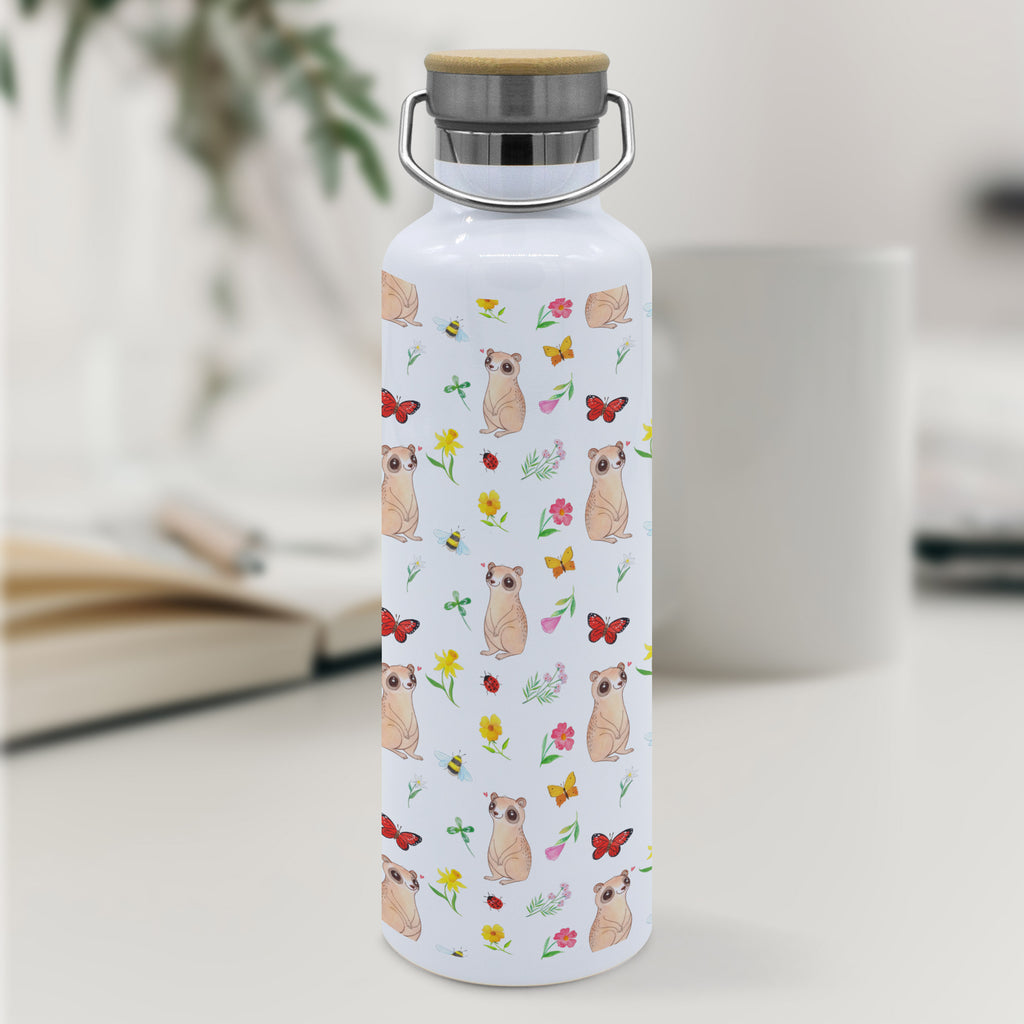 Trinkflasche Erdmännchen Muster Thermosflasche, Isolierflasche, Edelstahl, Trinkflasche, isoliert, Wamrhaltefunktion, Sportflasche, Flasche zum Sport, Sportlerflasche, Afrika, Wildtiere, Erdmännchen, Reisen, Spruch, Weltreise, Afrikareise, Roadtrip, Traveling