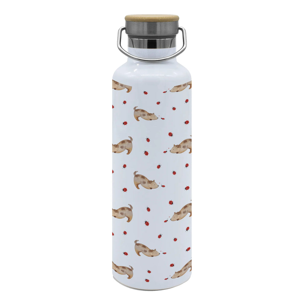 Trinkflasche Hund Marienkäfer Muster Thermosflasche, Isolierflasche, Edelstahl, Trinkflasche, isoliert, Wamrhaltefunktion, Sportflasche, Flasche zum Sport, Sportlerflasche, Hund, Hundemotiv, Haustier, Hunderasse, Tierliebhaber, Hundebesitzer, Sprüche, Hunde, Hundespruch, Marienkäfer, Mischling, Mischlinghund