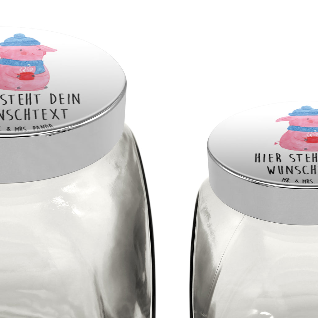 Personalisiertes Bonbonglas Glühschwein Vorratsdose, Vorratsbehälter, Süßigkeitenglas, Süßigkeitendose, Kaffeedose, Müslidose, Teedose, Keksbehälter, Keksedose, Glasdose, Glasbälter, Vorratsglas, Küchenbehälter, Aufbewahrungsdose, Aufbewahungsglas, Gewürzdose, Küchenorganizer, Snackdose, Winter, Weihnachten, Weihnachtsdeko, Nikolaus, Advent, Heiligabend, Wintermotiv, Glühschwein, Glühwein, Weihnachtsmarkt, Punsch