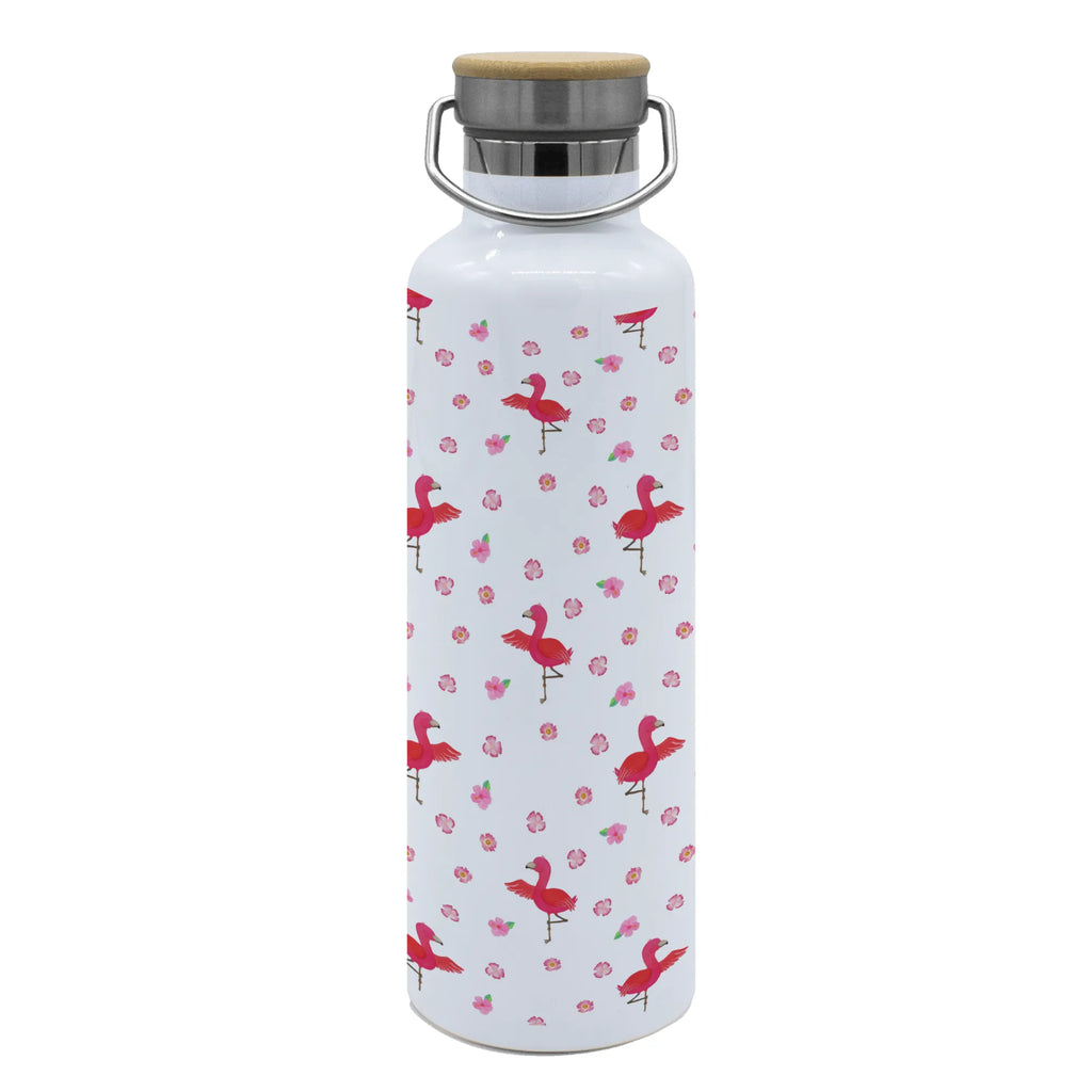 Trinkflasche Flamingo Yoga Muster Thermosflasche, Isolierflasche, Edelstahl, Trinkflasche, isoliert, Wamrhaltefunktion, Sportflasche, Flasche zum Sport, Sportlerflasche, Flamingo, Vogel, Yoga, Namaste, Achtsamkeit, Yoga-Übung, Entspannung, Ärger, Aufregen, Tiefenentspannung