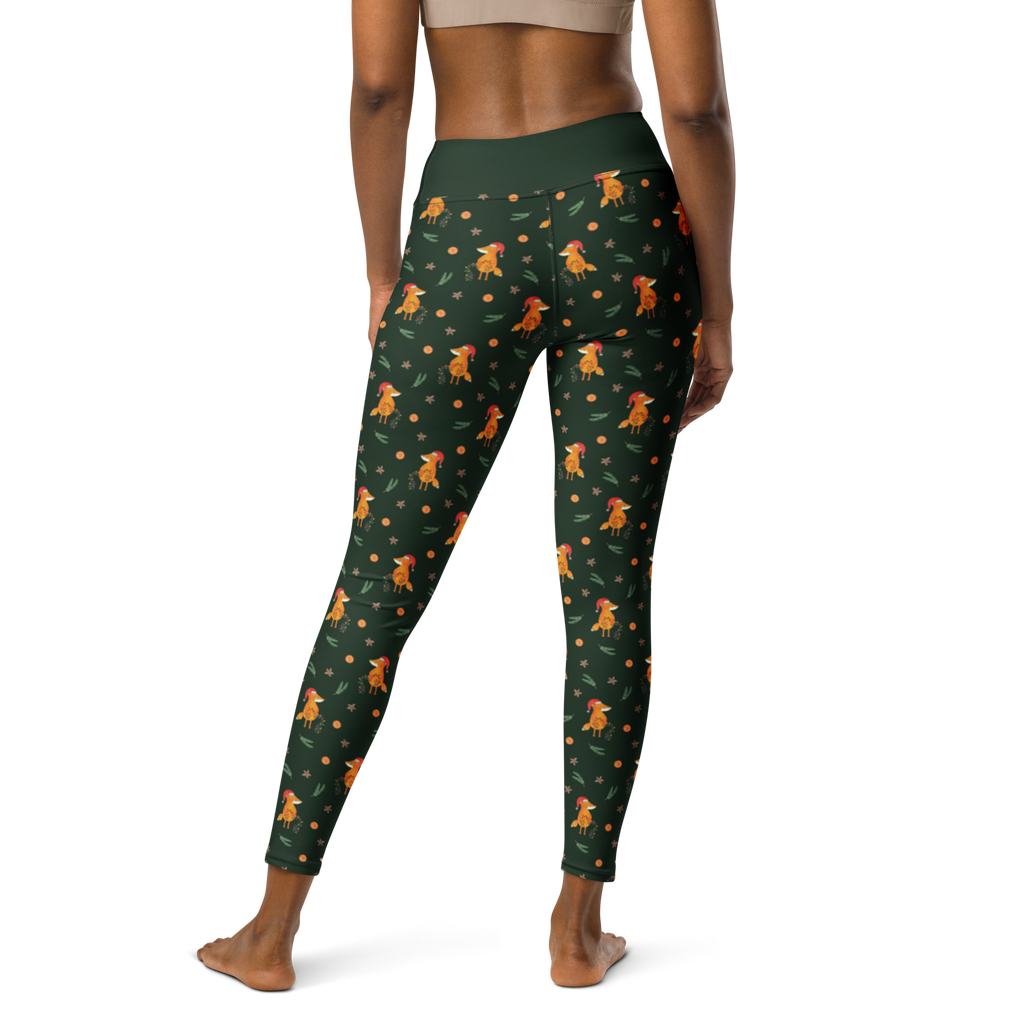 Yogahose Fuchs Weihnachten Muster Yogapants, Yogaleggings, Yogaleggins, Yogahose Damen, Yogahose, Frauen, Yogahose Mädchen, Yogahose Kinder, Yogahose Herren, Yogahose Männer, Winter, Weihnachten, Weihnachtsdeko, Nikolaus, Advent, Heiligabend, Wintermotiv, Fuchs, Füchse, Spruch schön, Geschenk Weihnachten, Weihnachtsmann, Weihnachtszeit