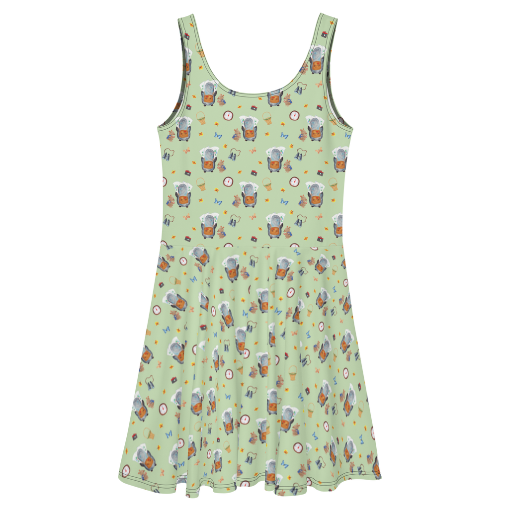 Sommerkleid Pinguin & Maus Wanderer Muster Sommerkleid, Kleid, Skaterkleid, Pinguin, Pinguine, Abenteurer, Abenteuer, Roadtrip, Ausflug, Wanderlust, wandern