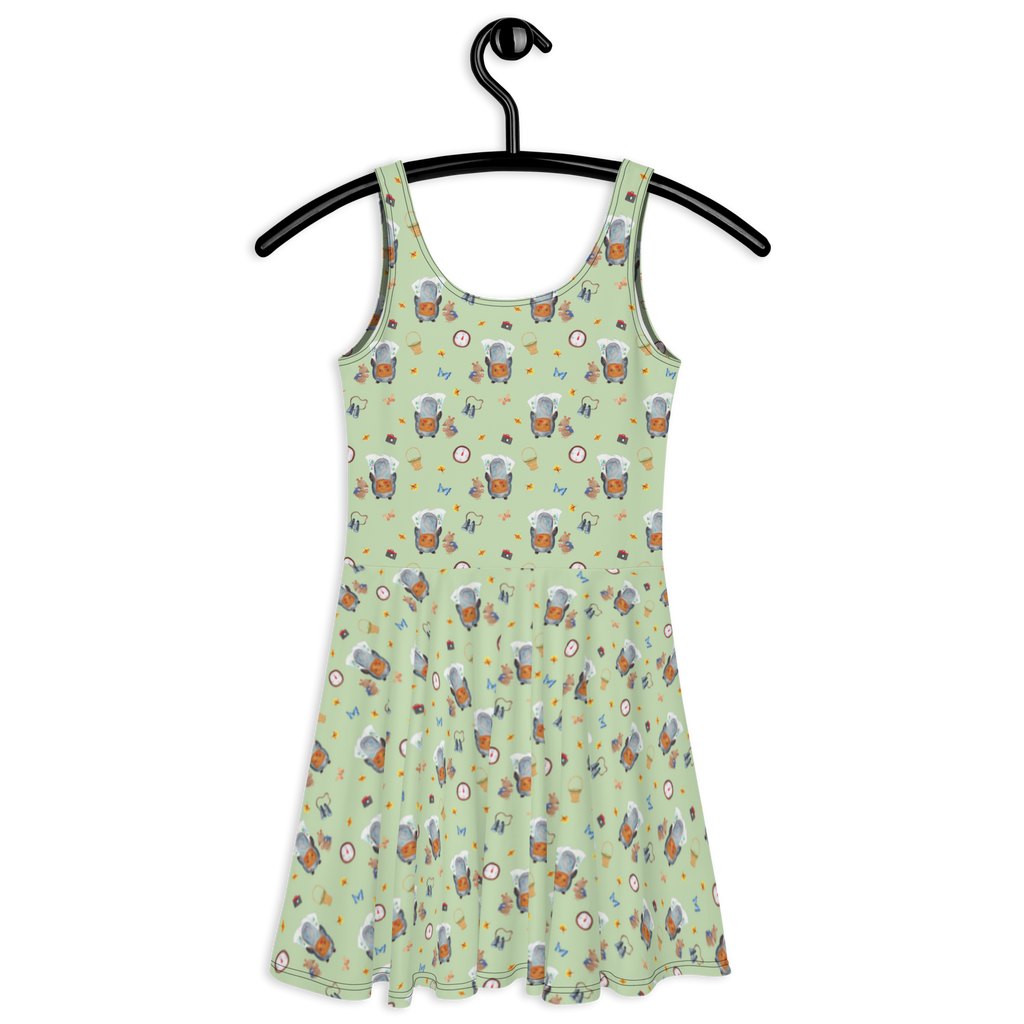 Sommerkleid Pinguin & Maus Wanderer Muster Sommerkleid, Kleid, Skaterkleid, Pinguin, Pinguine, Abenteurer, Abenteuer, Roadtrip, Ausflug, Wanderlust, wandern