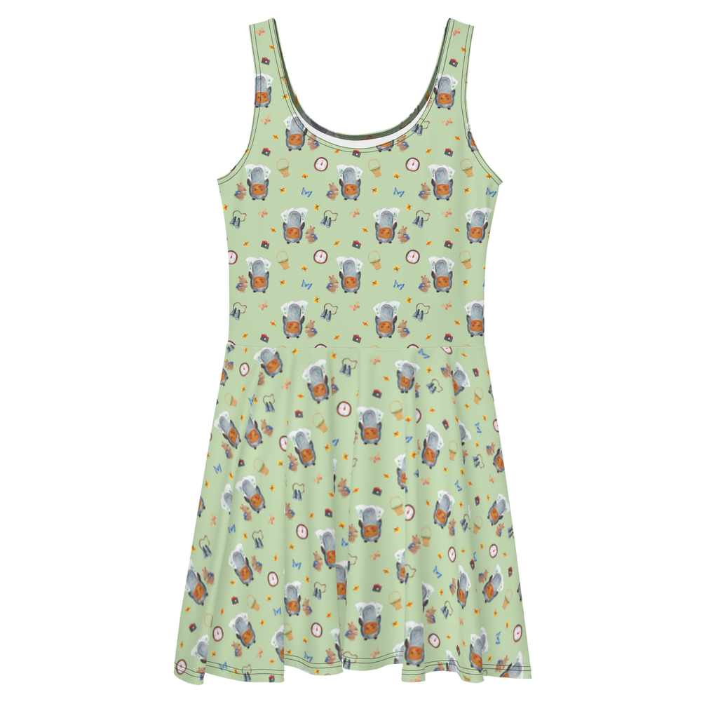 Sommerkleid Pinguin & Maus Wanderer Muster Sommerkleid, Kleid, Skaterkleid, Pinguin, Pinguine, Abenteurer, Abenteuer, Roadtrip, Ausflug, Wanderlust, wandern