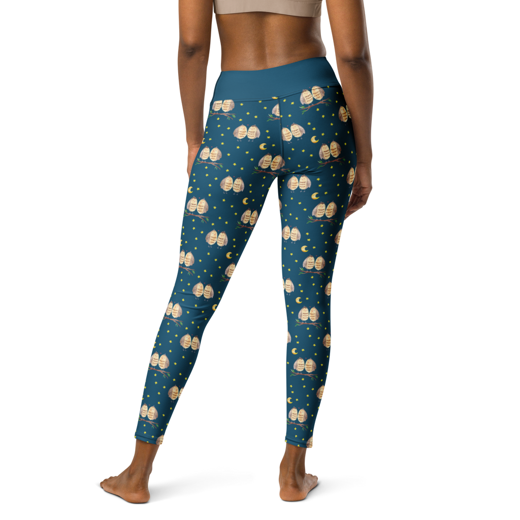 Yogahose Eulen Liebe Muster Yogapants, Yogaleggings, Yogaleggins, Yogahose Damen, Yogahose, Frauen, Yogahose Mädchen, Yogahose Kinder, Yogahose Herren, Yogahose Männer, Eule, Eule Deko, Liebe, Hochzeit Spruch, Owl, All you need is love, Liebe Spruch, Freundin Geschenk, Freund, Wortspiel lustig