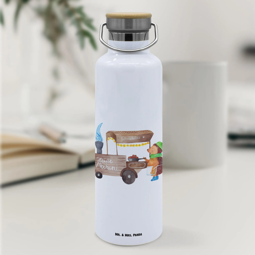 Trinkflasche Igel Maronen Thermosflasche, Isolierflasche, Edelstahl, Trinkflasche, isoliert, Wamrhaltefunktion, Sportflasche, Flasche zum Sport, Sportlerflasche, Winter, Weihnachten, Weihnachtsdeko, Nikolaus, Advent, Heiligabend, Wintermotiv, Maronen, Weihnachtsmarkt, Kastanien, Duft