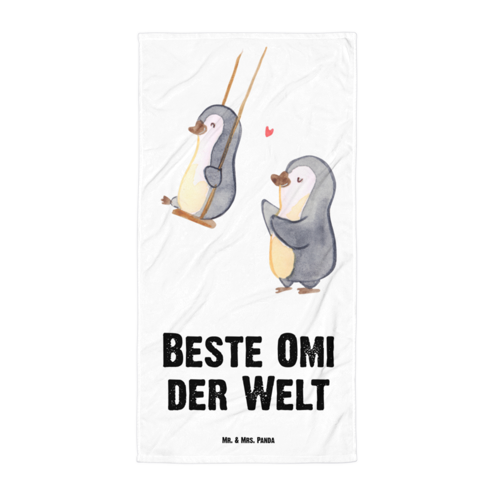 XL Badehandtuch Pinguin Beste Omi der Welt Handtuch, Badetuch, Duschtuch, Strandtuch, Saunatuch, für, Dankeschön, Geschenk, Schenken, Geburtstag, Geburtstagsgeschenk, Geschenkidee, Danke, Bedanken, Mitbringsel, Freude machen, Geschenktipp, Großmutter, Oma, Omi, Großpapa, Großmama, Enkel, Enkelin, Enkelkind, Kleinigkeit, Ommi, Omma, Bester