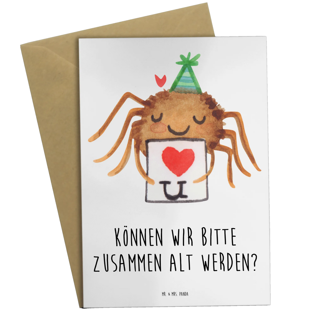 Grußkarte Spinne Agathe Brief Grußkarte, Klappkarte, Einladungskarte, Glückwunschkarte, Hochzeitskarte, Geburtstagskarte, Karte, Ansichtskarten, Spinne Agathe, Spinne, Agathe, Videos, Merchandise, Liebesbeweis, Ich Liebe dich, Heiratsantrag, Verliebt, Liebespaar, Liebesgeschenk, Treuebeweis, Treuetest