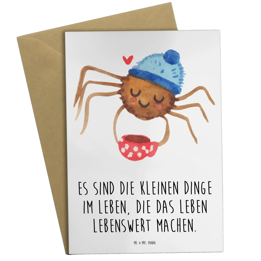 Grußkarte Spinne Agathe Kaffee Grußkarte, Klappkarte, Einladungskarte, Glückwunschkarte, Hochzeitskarte, Geburtstagskarte, Karte, Ansichtskarten, Spinne Agathe, Spinne, Agathe, Videos, Merchandise, Kaffee, Morgen, Morgenmuffel, Lebensweisheiten, Weiser Spruch