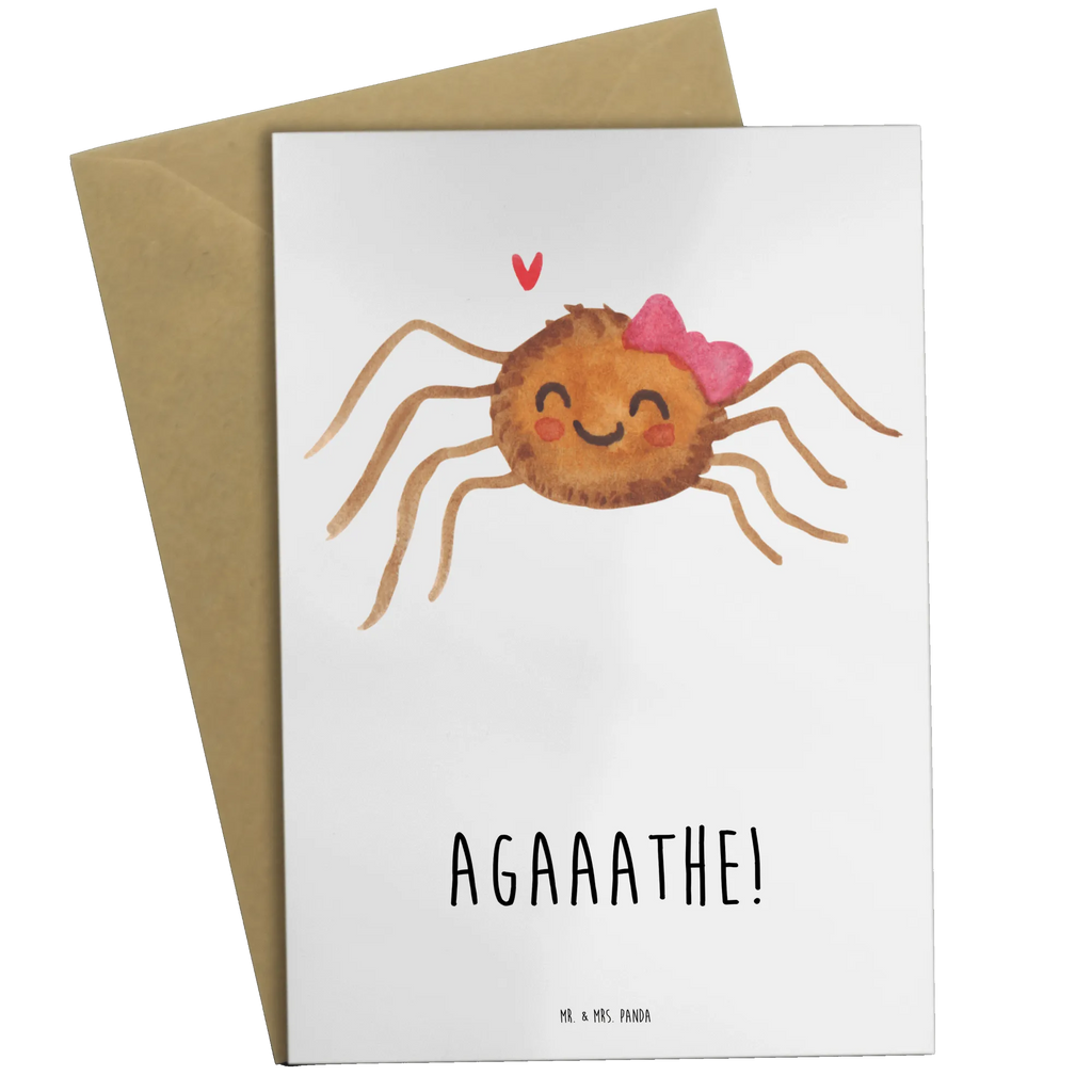 Grußkarte Spinne Agathe Freude Grußkarte, Klappkarte, Einladungskarte, Glückwunschkarte, Hochzeitskarte, Geburtstagskarte, Karte, Ansichtskarten, Spinne Agathe, Spinne, Agathe, Videos, Merchandise, Viral, Viraler Hit, Trend, Beliebte Spinne