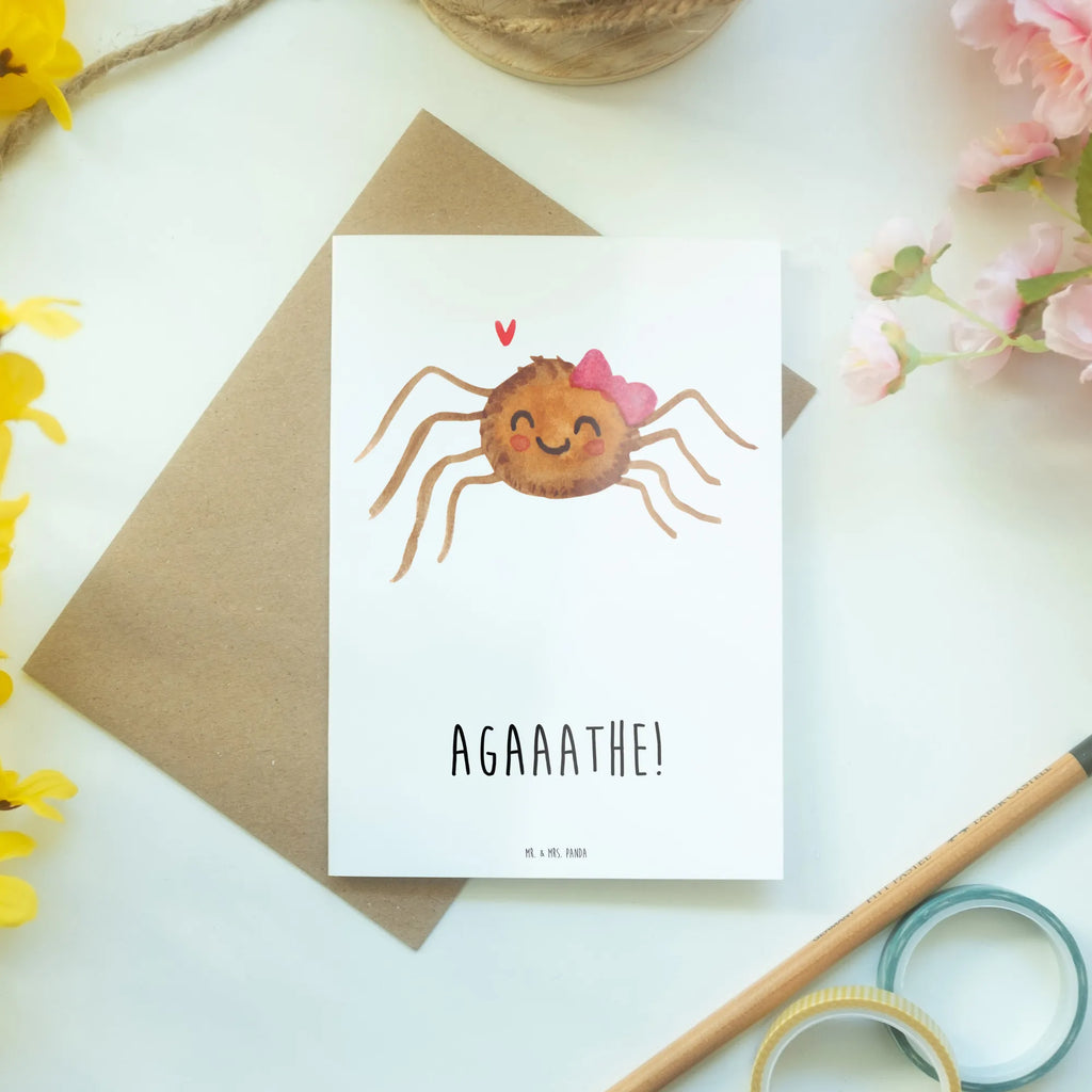 Grußkarte Spinne Agathe Freude Grußkarte, Klappkarte, Einladungskarte, Glückwunschkarte, Hochzeitskarte, Geburtstagskarte, Karte, Ansichtskarten, Spinne Agathe, Spinne, Agathe, Videos, Merchandise, Viral, Viraler Hit, Trend, Beliebte Spinne