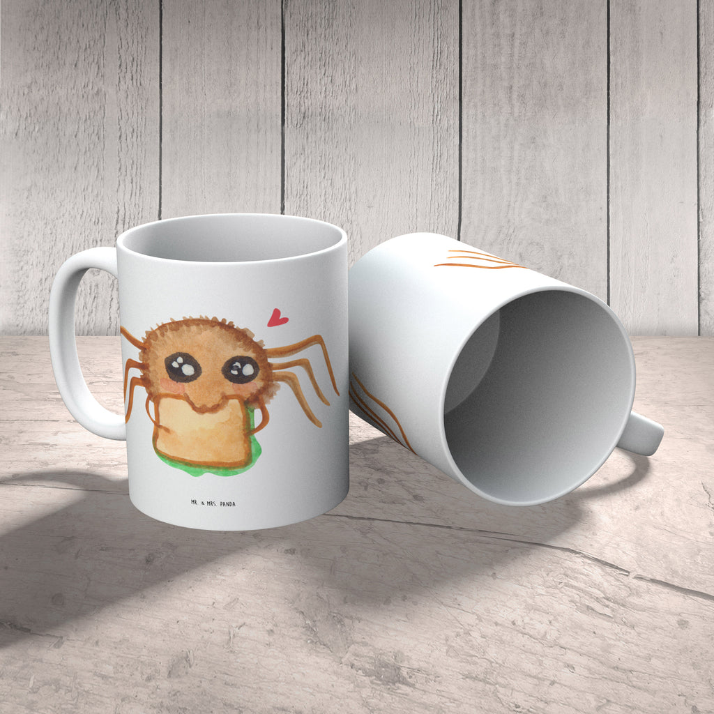 Tasse Spinne Agathe Sandwich Tasse, Kaffeetasse, Teetasse, Becher, Kaffeebecher, Teebecher, Keramiktasse, Porzellantasse, Büro Tasse, Geschenk Tasse, Tasse Sprüche, Tasse Motive, Kaffeetassen, Tasse bedrucken, Designer Tasse, Cappuccino Tassen, Schöne Teetassen, Spinne Agathe, Spinne, Agathe, Videos, Merchandise, Glück, Mut, Hungrig, Verfressen, Lebensfreude, Alles wird gut, Hunger