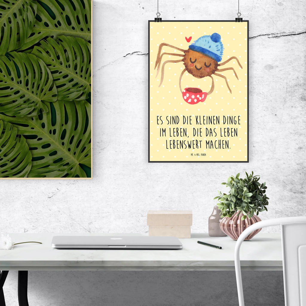 Poster Spinne Agathe Kaffee Poster, Wandposter, Bild, Wanddeko, Küchenposter, Kinderposter, Wanddeko Bild, Raumdekoration, Wanddekoration, Handgemaltes Poster, Mr. & Mrs. Panda Poster, Designposter, Kunstdruck, Posterdruck, Spinne Agathe, Spinne, Agathe, Videos, Merchandise, Kaffee, Morgen, Morgenmuffel, Lebensweisheiten, Weiser Spruch