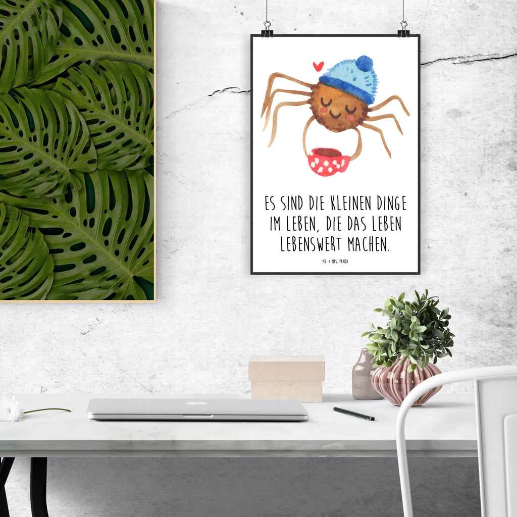 Poster Spinne Agathe Kaffee Poster, Wandposter, Bild, Wanddeko, Küchenposter, Kinderposter, Wanddeko Bild, Raumdekoration, Wanddekoration, Handgemaltes Poster, Mr. & Mrs. Panda Poster, Designposter, Kunstdruck, Posterdruck, Spinne Agathe, Spinne, Agathe, Videos, Merchandise, Kaffee, Morgen, Morgenmuffel, Lebensweisheiten, Weiser Spruch