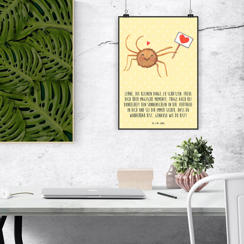 Poster Spinne Agathe Motivation Poster, Wandposter, Bild, Wanddeko, Küchenposter, Kinderposter, Wanddeko Bild, Raumdekoration, Wanddekoration, Handgemaltes Poster, Mr. & Mrs. Panda Poster, Designposter, Kunstdruck, Posterdruck, Spinne Agathe, Spinne, Agathe, Videos, Merchandise, Motivation, Glück, Liebe, Vertrauen, Dankeschön